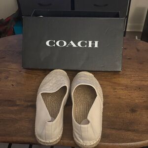 Coach Light Beige Slip-On Espadrilles BRAND NEW!!